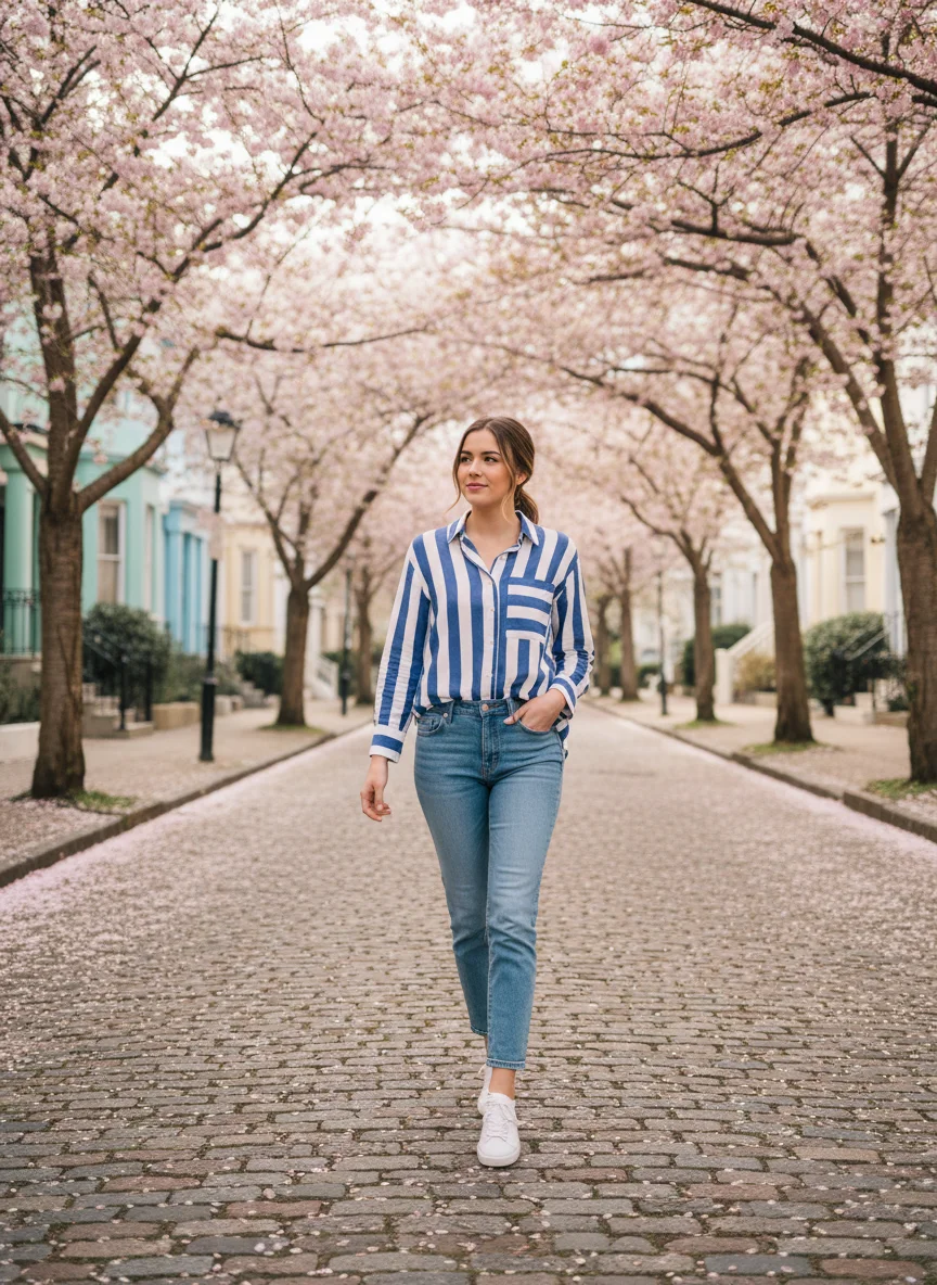 Striped Button-Down Shirt