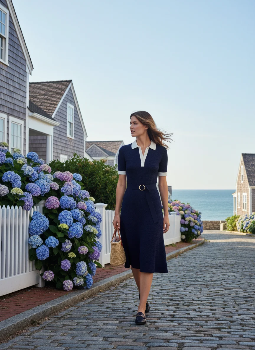 Navy Polo Dress