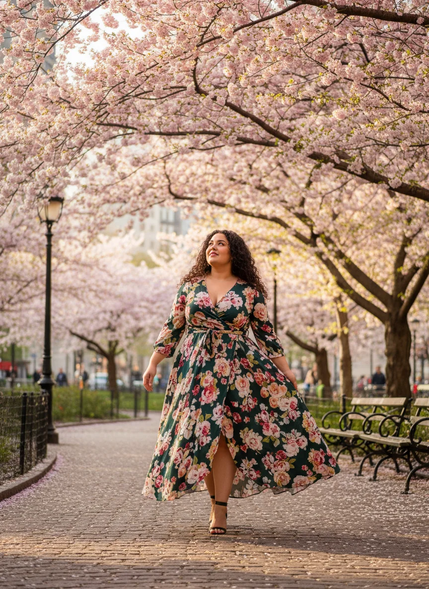 Floral Wrap Dress