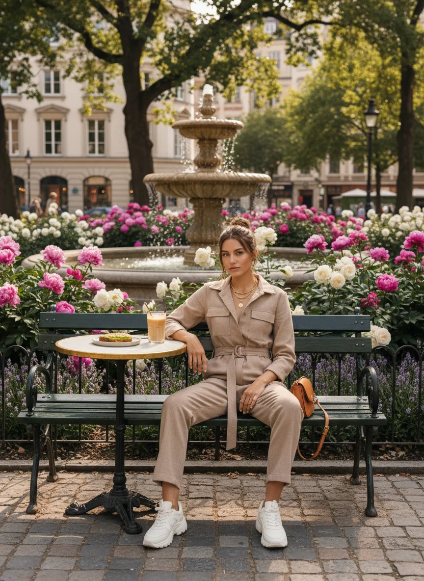 Utility Jumpsuit Brunch Outfit