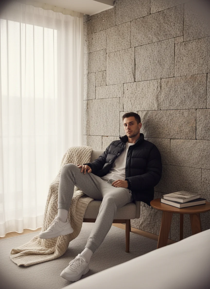 Grey Sweatpants Chill