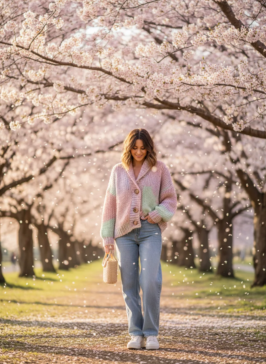Pastel Chunky Knit Cardigan