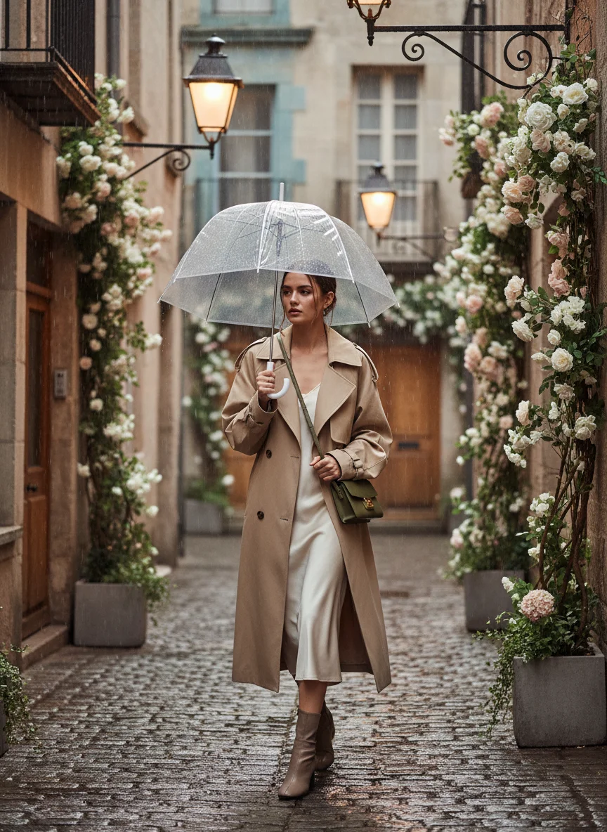 Trench Coat Brunch Outfit