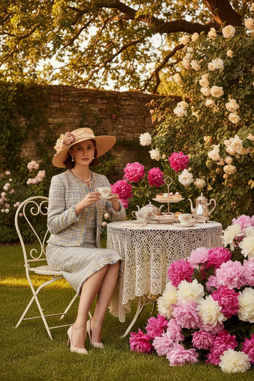 Tweed Set Tea Party Outfit