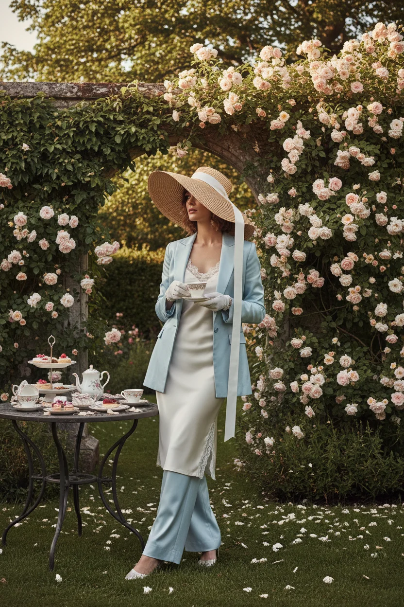 Satin Slip Tea Party Outfit