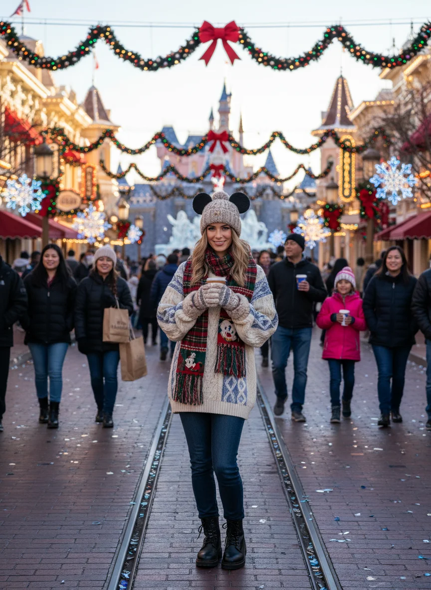 Beanie and Scarf Disney Outfit