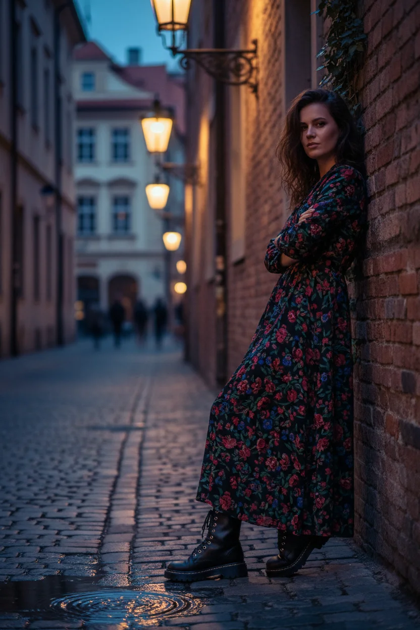 Dark Floral Maxi Dress