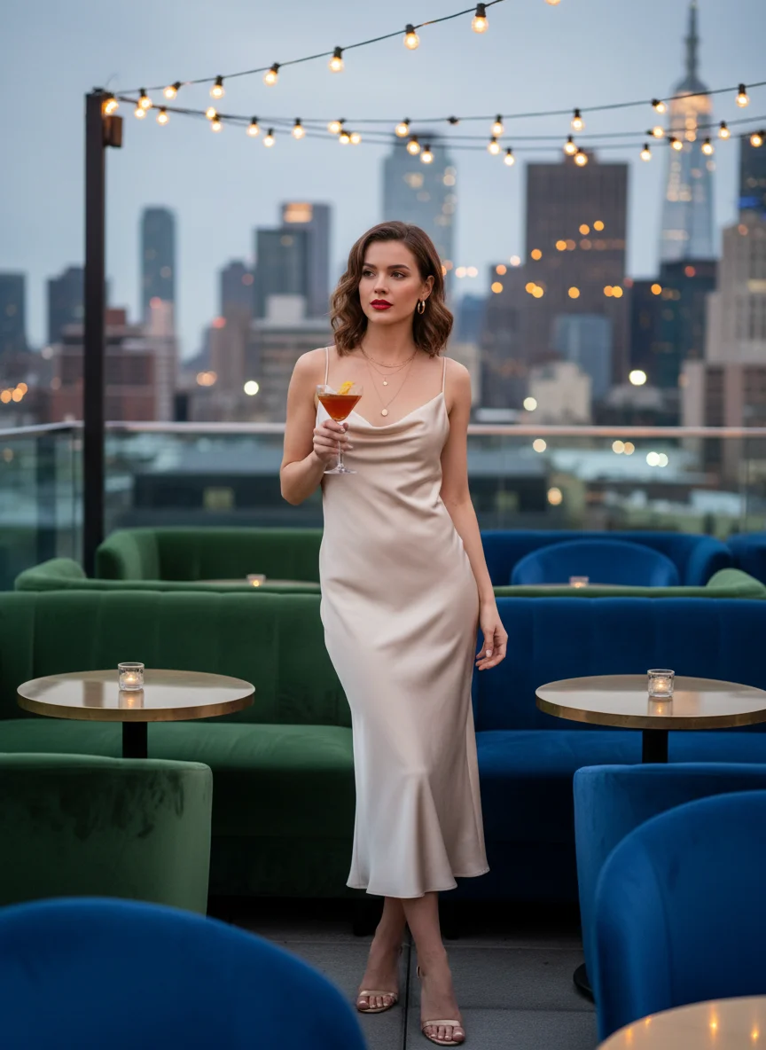 Satin Slip Midi