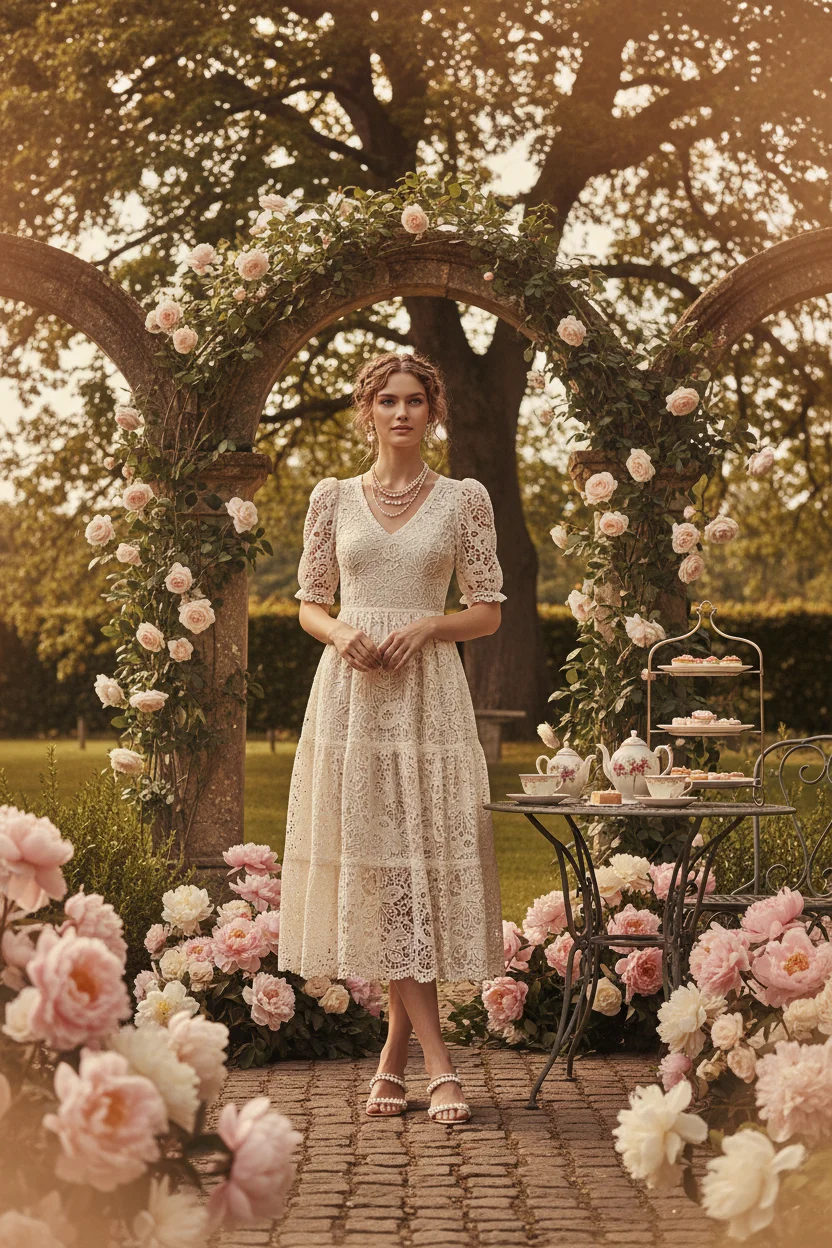 Lace Midi Party Outfit