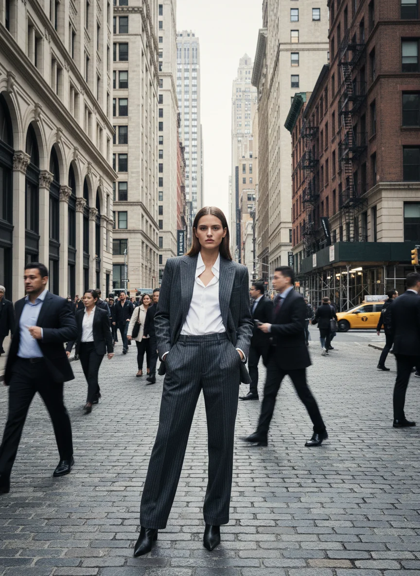 Pinstripe Suit Set
