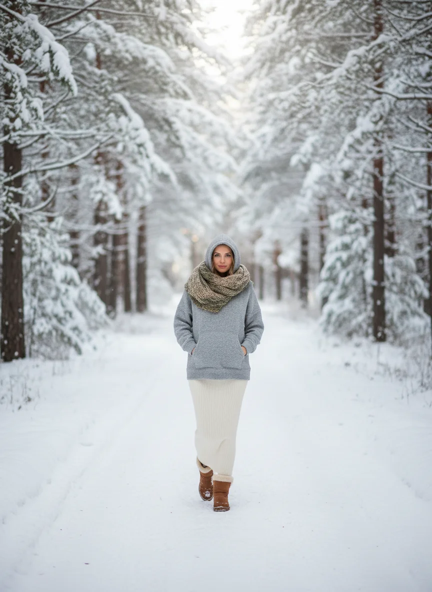 Maxi Skirt and Hoodie
