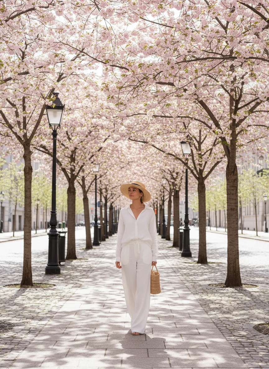 White Linen Trousers