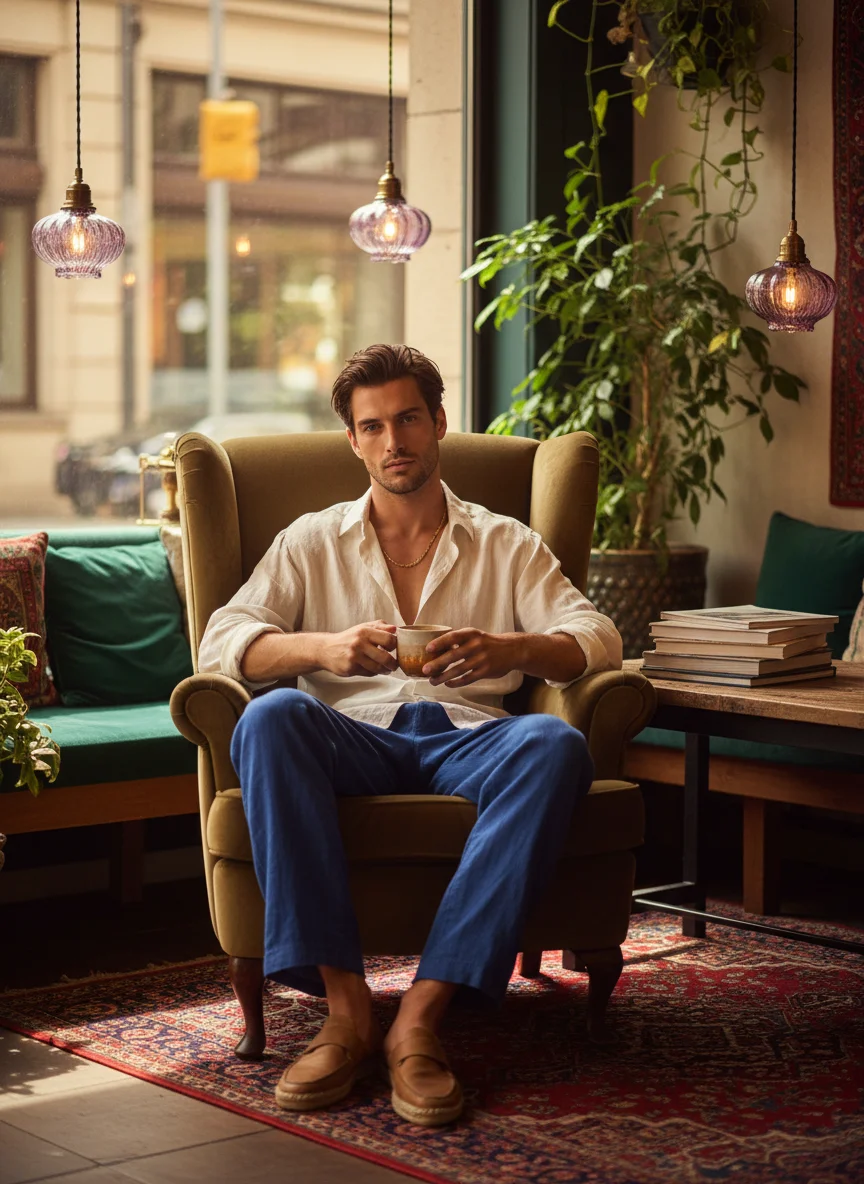 Linen Shirt and Linen Trousers